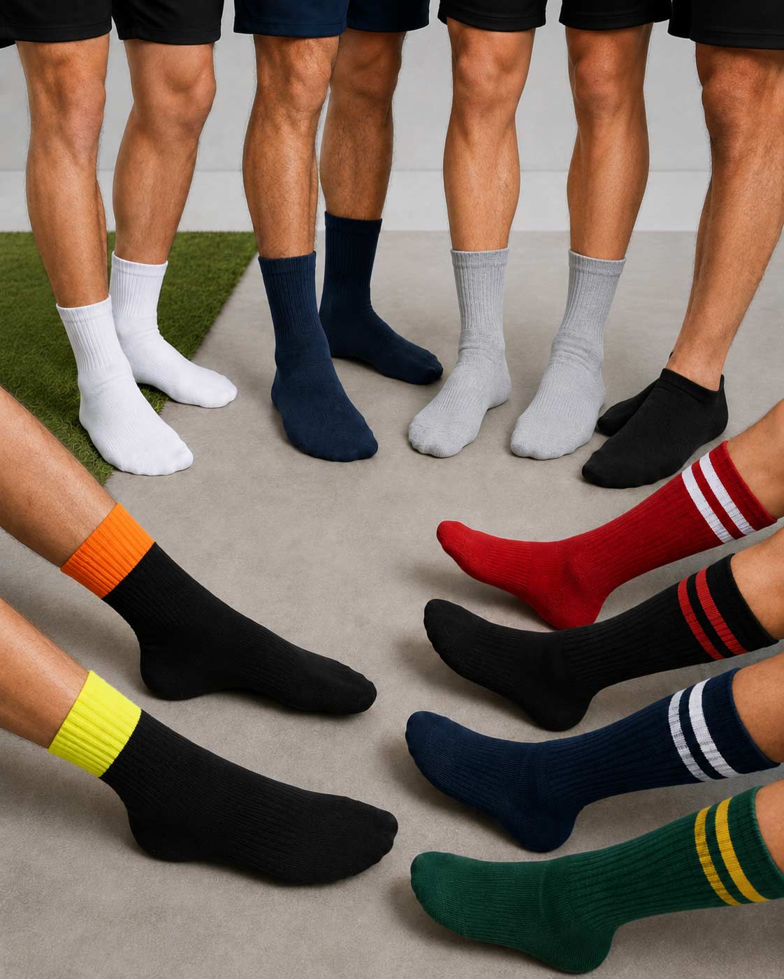 Shop blank socks for schools, teams, uniforms, sport and everyday apparel