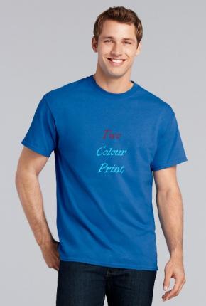GILDAN T-SHIRT WITH A 2 COLOUR PRINT